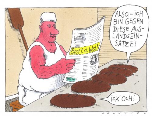 Cartoon: brot (medium) by Andreas Prüstel tagged hilfsorganisationen,hunger,bäcker