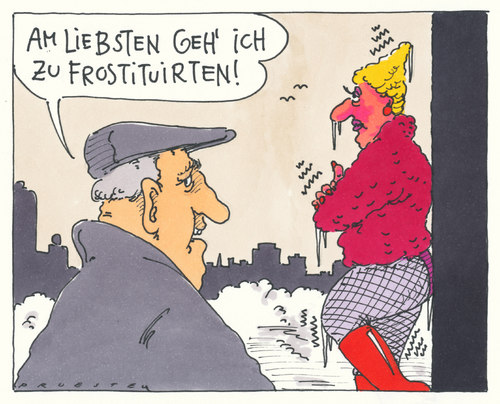 Cartoon: cooler sex (medium) by Andreas Prüstel tagged prostituirte,strich,freier,prostituirte,strich,freier