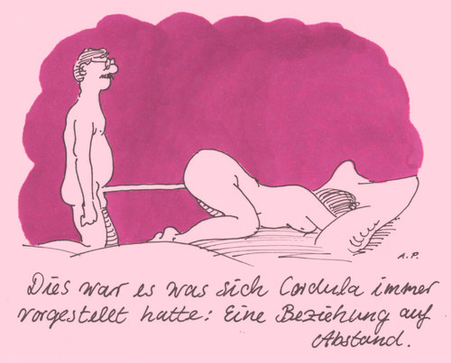 Cartoon: cordula (medium) by Andreas Prüstel tagged beziehung,abstand,beziehung,abstand,sex