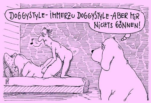 Cartoon: doggystyle (medium) by Andreas Prüstel tagged hund,doggystyle,paar,stellung,cartoon,karikatur,andreas,pruestel,hund,doggystyle,sex,paar,stellung,cartoon,karikatur,andreas,pruestel