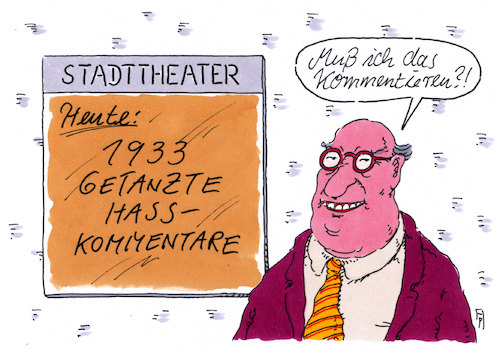 Cartoon: getanzt (medium) by Andreas Prüstel tagged internet,hasskommentare,theater,tanz,cartoon,karikatur,andreas,pruestel,internet,hasskommentare,theater,tanz,cartoon,karikatur,andreas,pruestel