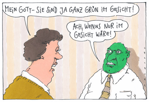Cartoon: green man (medium) by Andreas Prüstel tagged grünemännchen,verwandlung,grün,rätsel,verwandlung,grün,rätsel