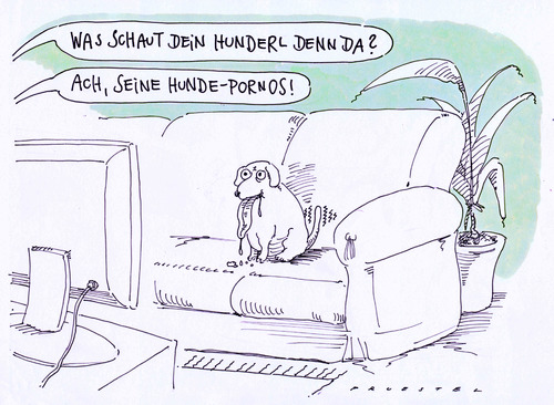 Cartoon: hunderl (medium) by Andreas Prüstel tagged hund,pornographie,hund,pornographie,porno,lust,tv