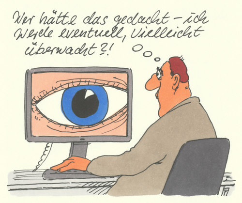 Cartoon: internetfreiheit (medium) by Andreas Prüstel tagged internetüberwachung,usa,internetfirmen,fbi,nsa,ausspionierung,der,bevölkerung,cartoon,karikatur,andreas,pruestel