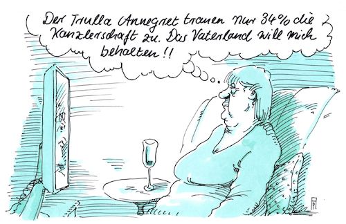 Cartoon: kanzlerschaft (medium) by Andreas Prüstel tagged umfrage,politbarometer,kanzlerschaft,akk,merkel,cartoon,karikatur,andreas,pruestel,umfrage,politbarometer,kanzlerschaft,akk,merkel,cartoon,karikatur,andreas,pruestel