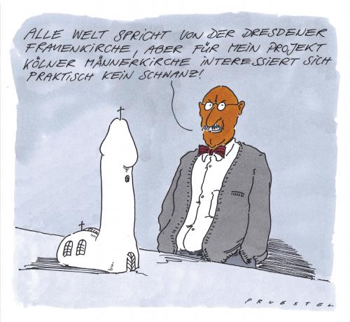 Cartoon: kirchenbau (medium) by Andreas Prüstel tagged köln,homosexualtät