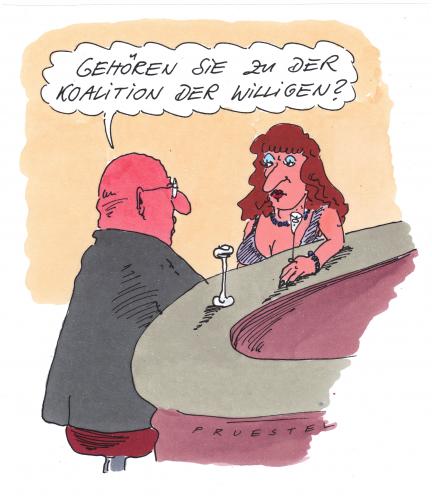 Cartoon: koalition (medium) by Andreas Prüstel tagged bar,prostitution