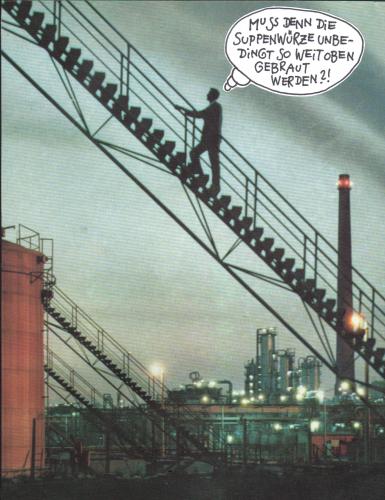 Cartoon: mahlzeit! (medium) by Andreas Prüstel tagged lebensmittelindustrie,suppenwürze