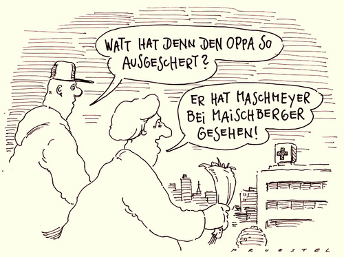 Cartoon: maschmaisch (medium) by Andreas Prüstel tagged maschmeyer,maischberger,tv,talkshow,maschmeyer,maischberger,tv,talkshow