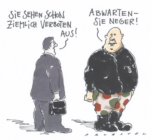 Cartoon: npd-verbot (medium) by Andreas Prüstel tagged neonazis,npd,parteiverbot,verbotsversuche,neonazis,npd,parteiverbot,verbotsversuche