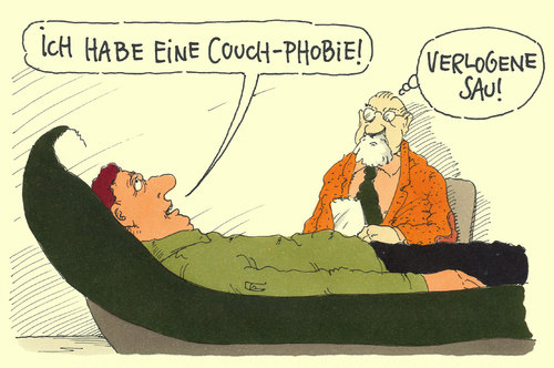 Cartoon: phobie (medium) by Andreas Prüstel tagged phobie,psychiater,therapeut,psychoanalyse,couch,freud,cartoon,karikatur,andreas,pruestel,phobie,psychiater,therapeut,psychoanalyse,couch,freud,cartoon,karikatur,andreas,pruestel