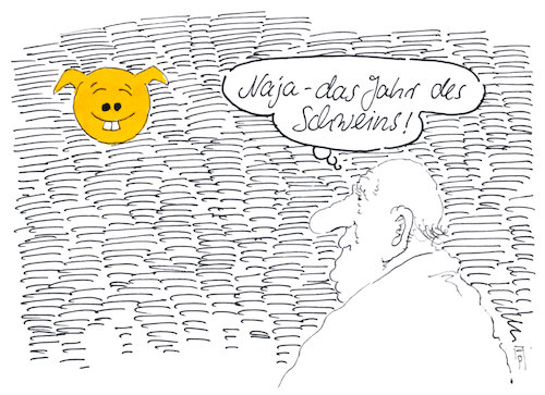 Cartoon: schweinsjahr (medium) by Andreas Prüstel tagged china,neujahr,jahr,des,schweins,mond,cartoon,karikatur,andreas,pruestel,china,neujahr,jahr,des,schweins,mond,cartoon,karikatur,andreas,pruestel