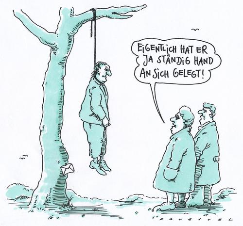 Cartoon: selbstbefriedung (medium) by Andreas Prüstel tagged suizid,selbstmord,selbstbefriedigung,masturbation,onanie,suizid,selbstmord,selbstbefriedigung,masturbation,onanie