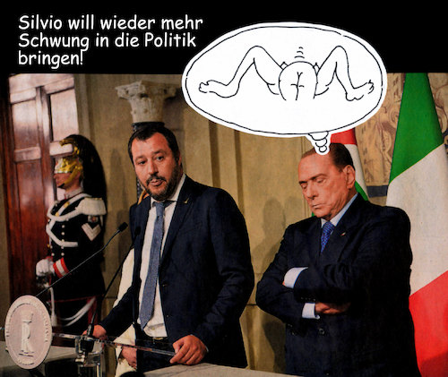 Cartoon: silvio (medium) by Andreas Prüstel tagged berlusconi,italien,cartoon,collage,andreas,pruestel