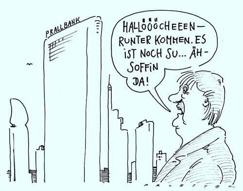 Cartoon: SoFFin (medium) by Andreas Prüstel tagged soffin,banken,merkel,bankenhilfe,sonderfond,soffin,banken,merkel,bankenhilfe,sonderfond