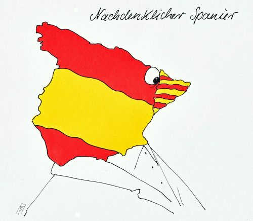 Cartoon: spanier (medium) by Andreas Prüstel tagged spanien,katalonien,referendum,unabhängigkeit,abspaltung,cartoon,karikatur,andreas,pruestel,spanien,katalonien,referendum,unabhängigkeit,abspaltung,cartoon,karikatur,andreas,pruestel