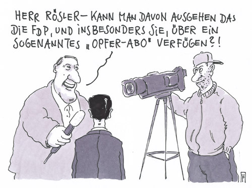 Cartoon: unwort (medium) by Andreas Prüstel tagged unwort,des,jahres,opferabo,fdp,philipp,rösler,parteivorsitzender,unwort,des,jahres,opferabo,fdp,philipp,rösler,parteivorsitzender