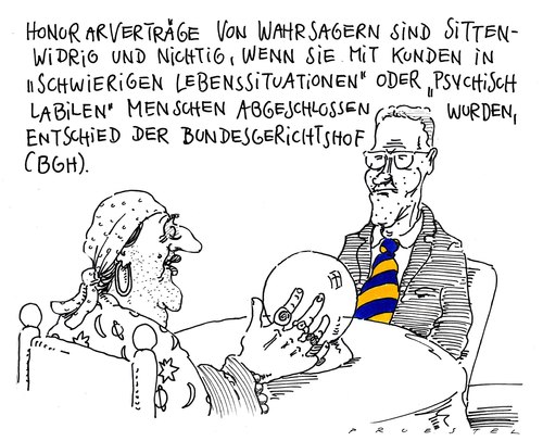 Cartoon: wahrsagung (medium) by Andreas Prüstel tagged wahrsager,fdp,westerwelle,bundesgerichtshof,urteil,wahrsager,fdp,guido westerwelle,urteil,guido,westerwelle