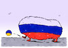 Cartoon: anstoß (small) by Andreas Prüstel tagged russland,ukraine,militär,konflikt,cartoon,karikatur,andreas,pruestel