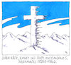 Cartoon: bayern-winter (small) by Andreas Prüstel tagged bayern,winter,schneemassen,kälte,csu,söder,kreuz,cartoon,karikatur,andreas,pruestel