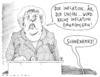 Cartoon: böses iwort (small) by Andreas Prüstel tagged euroschwäche inflation merkel union