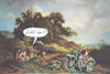 Cartoon: das ende der romantik (small) by Andreas Prüstel tagged romantik,malerei,ludwig,richter,blechspielzeug,motorrad,collage