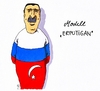 Cartoon: despotenmodell (small) by Andreas Prüstel tagged erdogan,türkei,wahl,präsidialsystem,despotismus,despot,putin,russland,cartoon,karikatur,andreas,pruestel