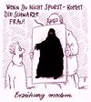Cartoon: erziehung modern (small) by Andreas Prüstel tagged flüchtlingszustrom,islam,muslima,burka,islamophobie,kinderschreck,cartoon,karikatur,andreas,pruestel