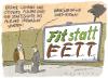 Cartoon: fett (small) by Andreas Prüstel tagged ernährung,kampangne,fettleibigkeit
