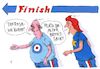 Cartoon: finish (small) by Andreas Prüstel tagged parlamentswahlen,großbritannien,endspurt,tories,labour,may,corbyn,alte,junge,brexit,cartoon,karikatur,andreas,pruestel