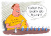 Cartoon: fipronil-test (small) by Andreas Prüstel tagged eierskandal,fipronil,cartoon,karikatur,andreas,pruestel