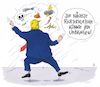 Cartoon: klatsche (small) by Andreas Prüstel tagged usa trump einreisebeschränkungen muslime richterspruch bundesrichter cartoon karikatur andreas pruestel