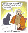 Cartoon: pensionär (small) by Andreas Prüstel tagged kriminalist,kriminalkommissar,rente,ruhestand,verhör,katze
