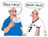 Cartoon: viertelfinale (small) by Andreas Prüstel tagged fußballeuropameisterschaft,viertelfinale,italien,deutschland,angstgegner,bella,italia,cartoon,karikatur,andreas,pruestel