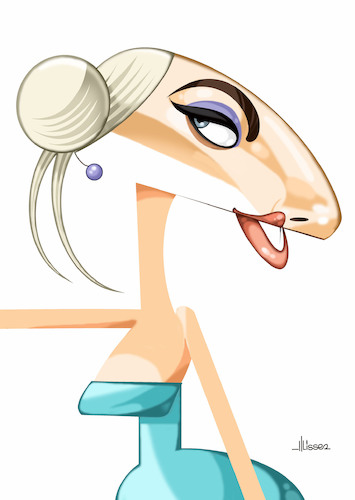 Cartoon: Lady Gaga (medium) by Ulisses-araujo tagged lady,gaga