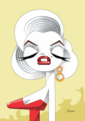 Cartoon: Marilyn Monroe (medium) by Ulisses-araujo tagged marilyn,monroe,caricature,cinema