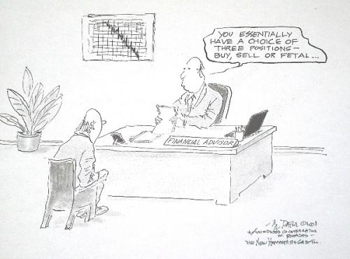 Cartoon: Everymans Dilemma (medium) by Mike Dater tagged finance,dater