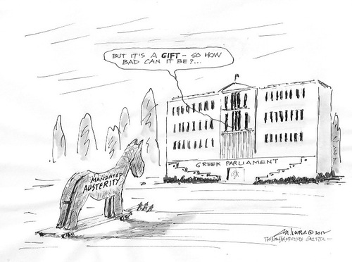 Cartoon: Greek austeruty (medium) by Mike Dater tagged greece,dater,mike