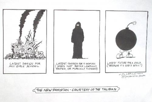 Cartoon: Welcome to Pakistan (medium) by Mike Dater tagged pakistan,dater,taliban