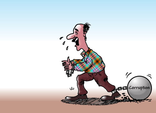 Cartoon: corruption in the middle east (medium) by handren khoshnaw tagged corruption,kurdistan,kurd,khoshnaw,handren