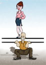 Cartoon: women and men equality (small) by handren khoshnaw tagged handren khoshnaw women men equality cartoon 8march