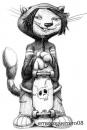 Cartoon: skate cat (small) by ernesto guerrero tagged animals,sports,skate
