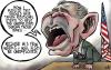 Cartoon: Bye Bush! (small) by kap tagged bush,politics,usa,white,house