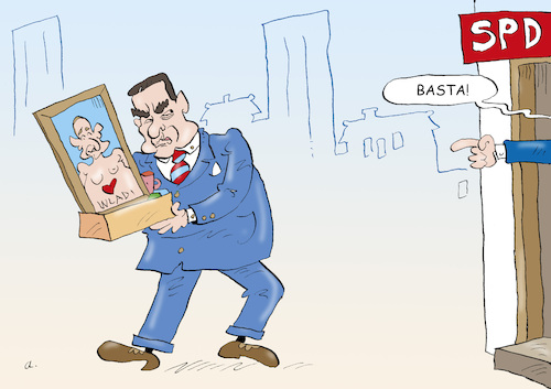 Cartoon: Basta (medium) by astaltoons tagged schröder,spd,putin,ukraine,schröder,spd,putin,ukraine