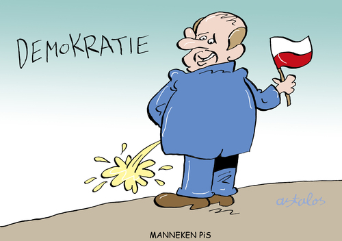 Cartoon: Manneken PiS (medium) by astaltoons tagged polen,rechtsruck,populist,visegard,eu,europa