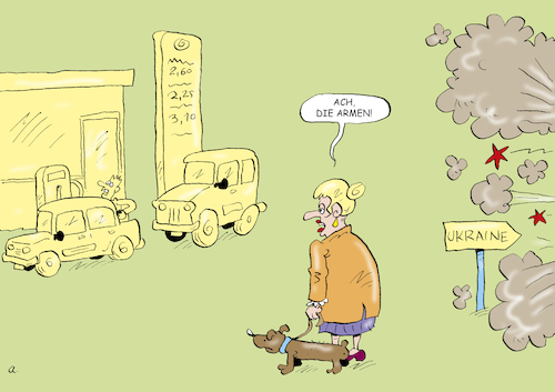 Cartoon: Mitleid (medium) by astaltoons tagged putin,ukraine,krieg,benzinpreise,putin,ukraine,krieg,benzinpreise