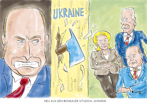 Cartoon: Shining (medium) by astaltoons tagged putin,ukraine