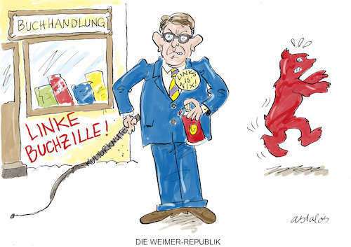 Cartoon: Weimerlich (medium) by astaltoons tagged weimer,buchhandlungspreis,berlinale,kultur,weimer,buchhandlungspreis,berlinale,kultur