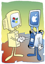 Cartoon: Computer (small) by astaltoons tagged computer,apple,windows
