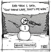 Cartoon: Henny (small) by JohnBellArt tagged henny,youngman,snowman,joke,comedian,violin